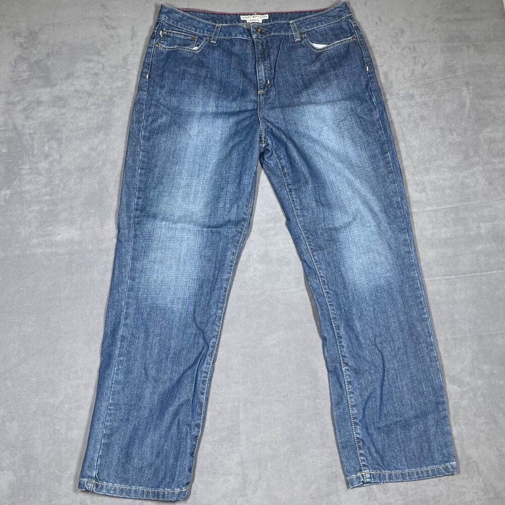 Tommy Hilfiger Womens Classic Fit Jeans 16S Blue‎ Denim Straight Leg 100% Cotton